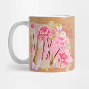 Butterflies, Flowers and Bubbles Mug